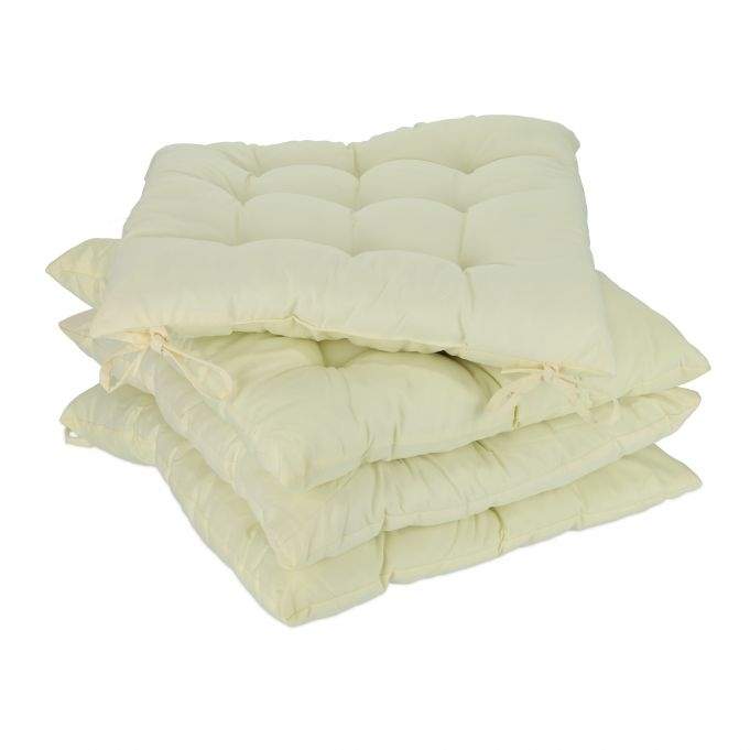 Pude beige sæt med 4 stk