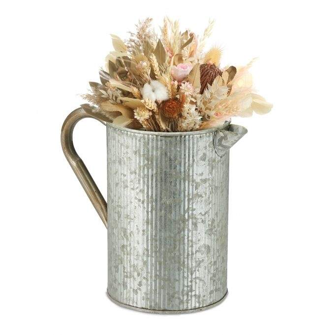 Vintage galvaniseret kande med hank