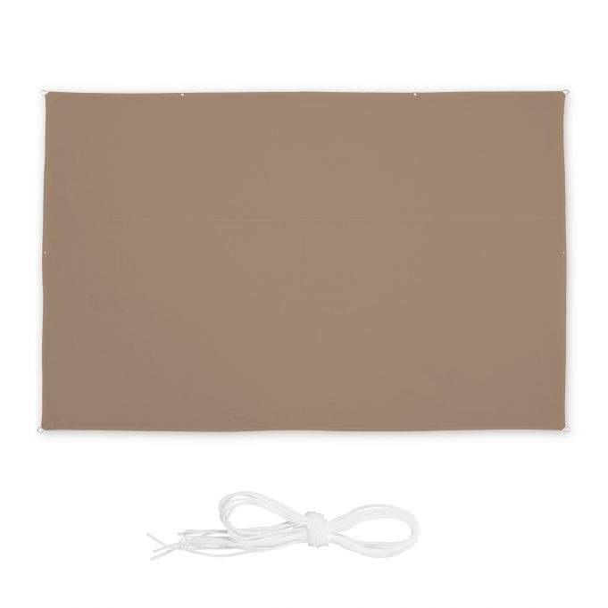 Sun sejl rektangulær kaffe brun