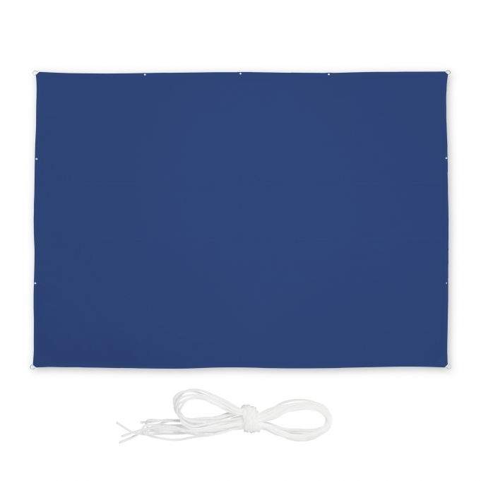 Solsejl rektangulært mørkeblåt