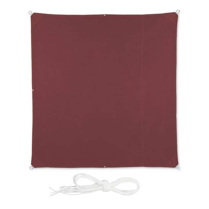 Solsejl firkantet rødbrun