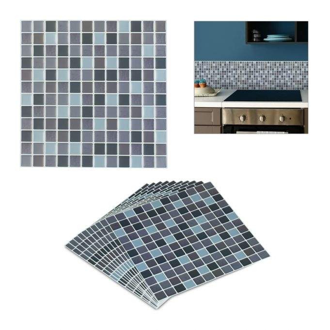 Mosaikfliser - klistermærker - sæt med 10 stk