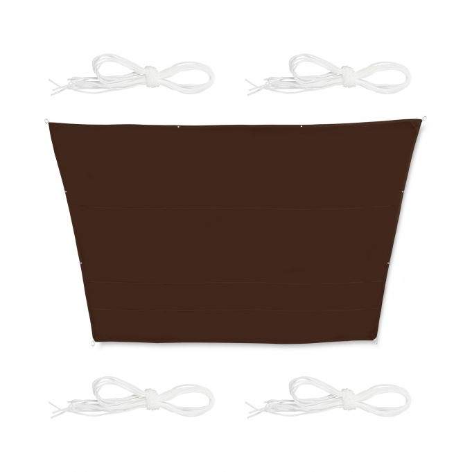 Solsejl trapezformet brunt