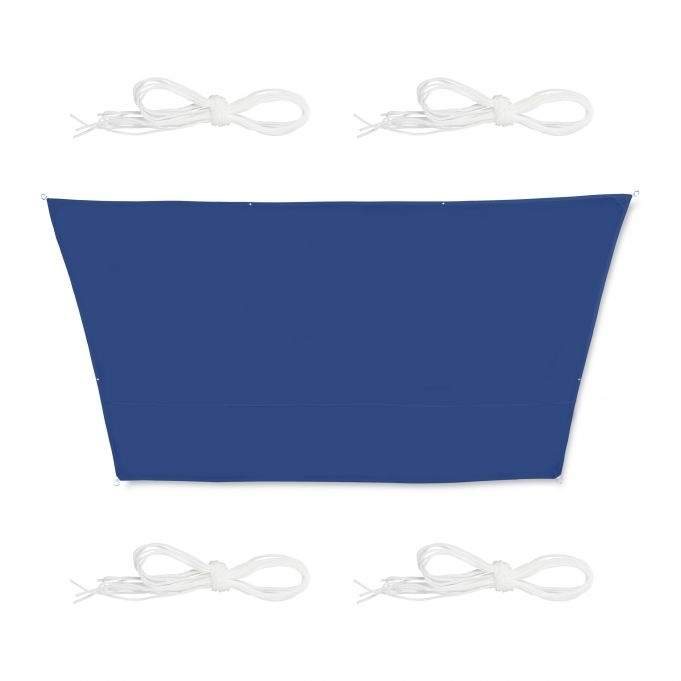 Solsejl trapezformet mørkeblå