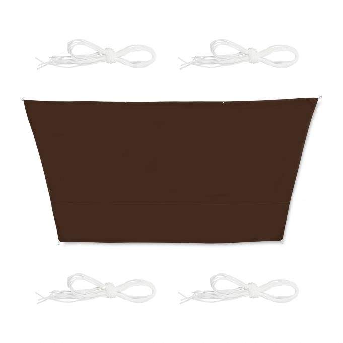 Solsejl trapezformet grå