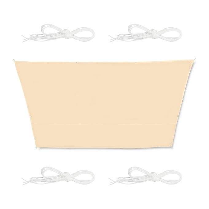 Solsejl trapezformet hvidt