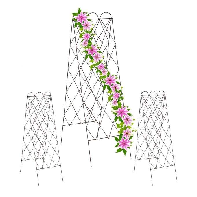 Todelt espalier i rustfarve, sæt med 3 stk