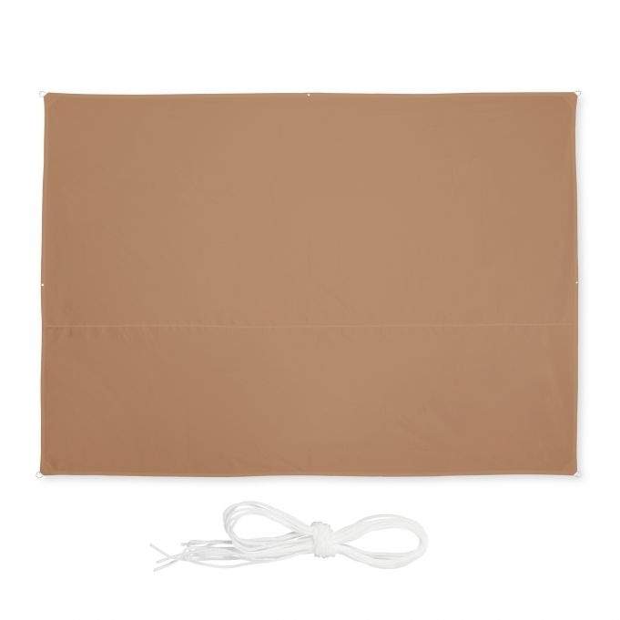 Sun sejl rektangulær kaffe brun