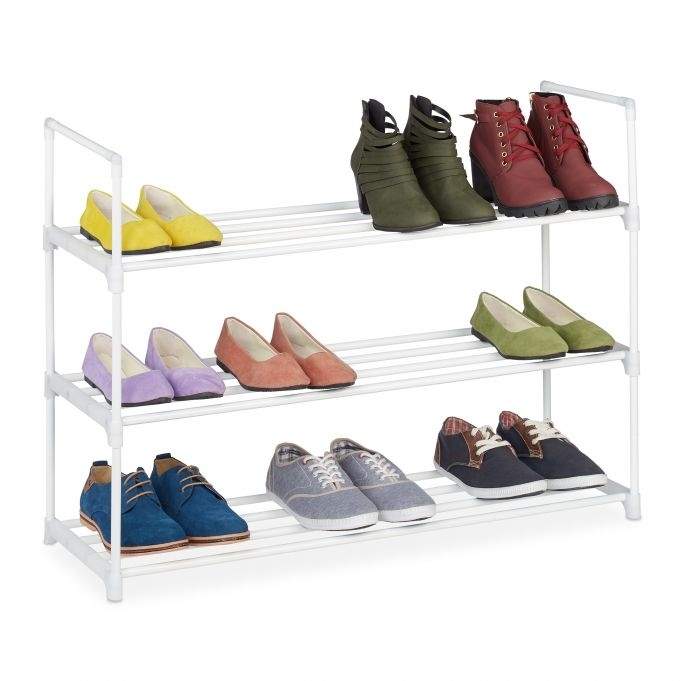 Skohylde hvid, i metal