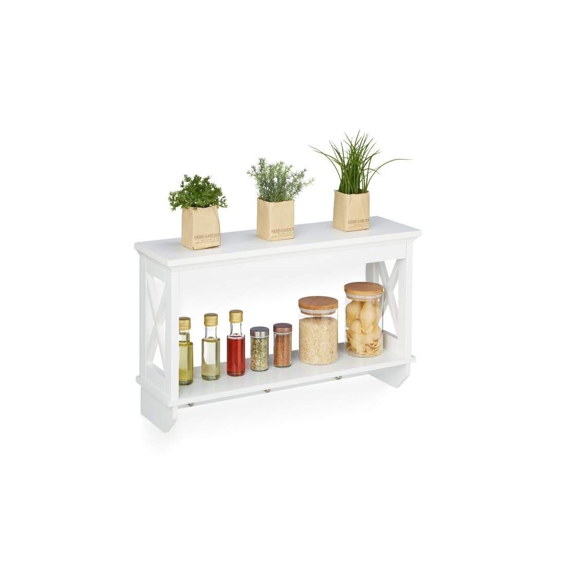 Vägghylla med 3 krokar | Mode & Accessoarer - Accessoarer | Pryloteket