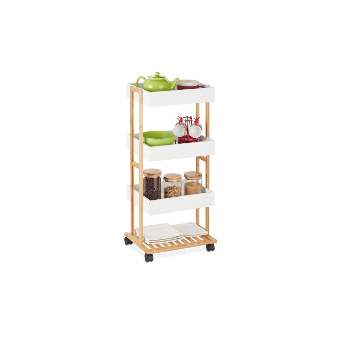 Serveringsvagn med 4 hyllplan | Hälsa & Skönhet - Smink & Tillbehör - Sminkförvaring | Pryloteket