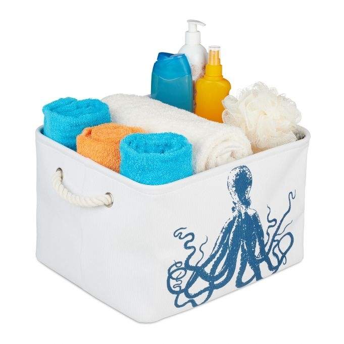 Opbevaringskurv i marine stil