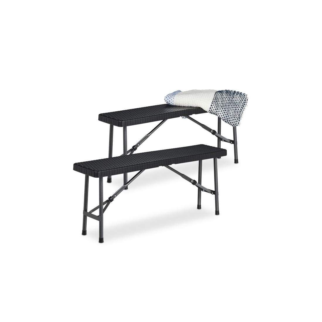 Black Beer Bench set om 2 | Hem & Hobby - Hem & Hushåll - Balkong | Pryloteket