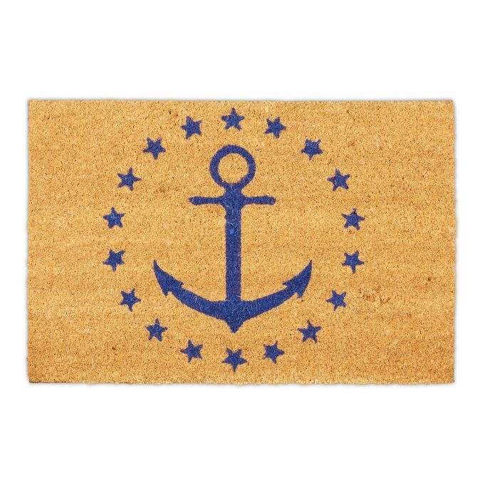 Dørmåtte kokosfiber ankre & stjerner