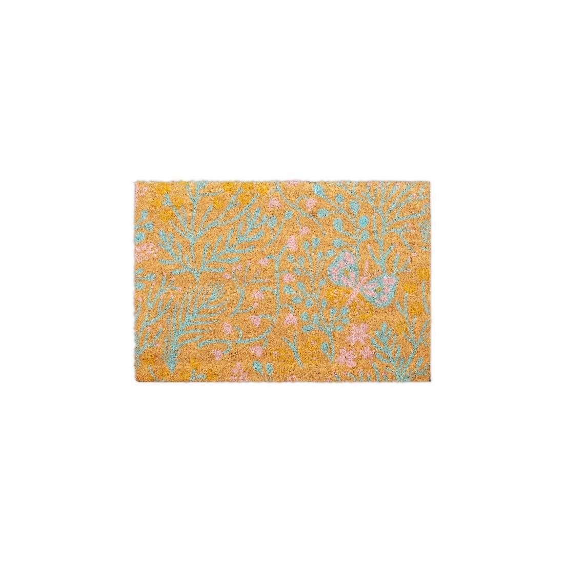 Dörrmatta av kokosfiber med fjäderliknande motiv | Hem & Hobby - Hem & Hushåll - Inredning & Dekoration - Dörrmattor | Pryloteket