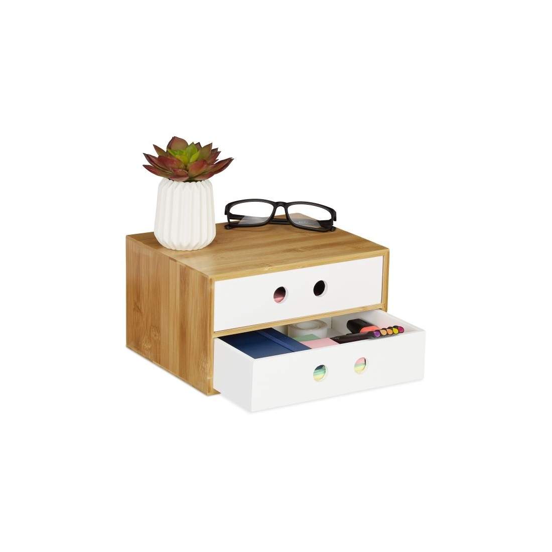 Skrivbordsorganisation 2 lådor | Elektronik - Tillbehör Mobil & Surfplatta - Mobiltillbehör - Mobilkablar - Laddningskablar | Pryloteket