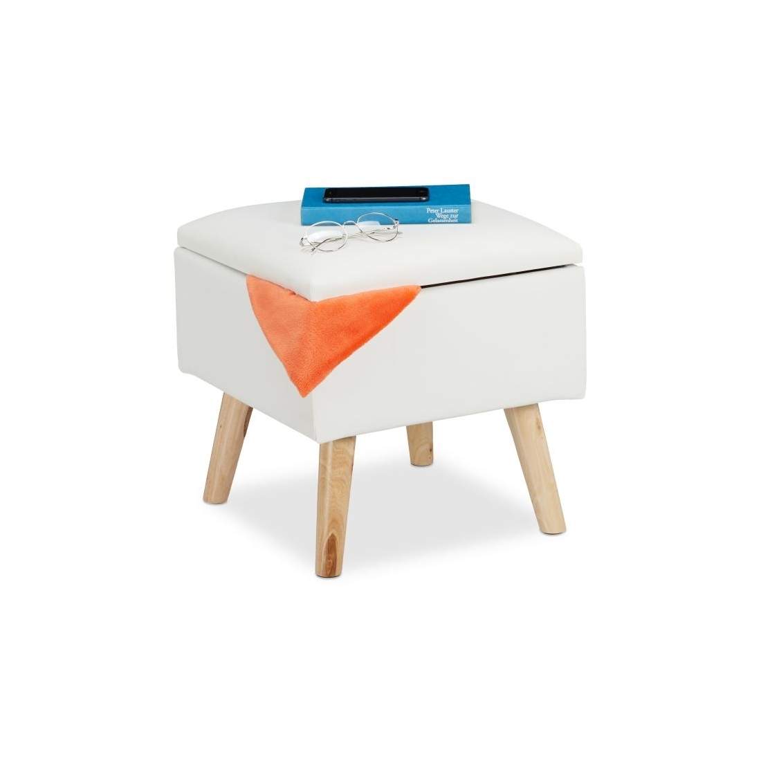 Pall med förvaringsutrymme Konstläder | Hem & Hobby | Pryloteket