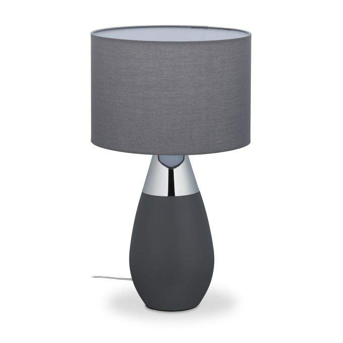 Stor oval sengelampe med touch-funktion