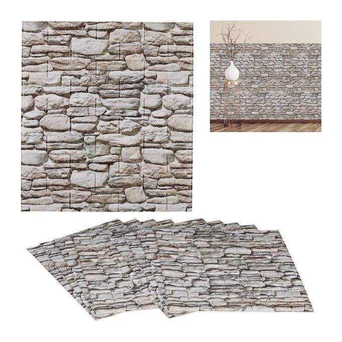 10 vægpaneler stenvæg