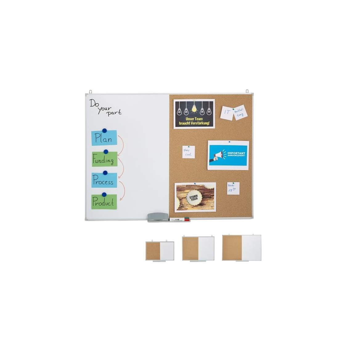 Kombination av anslagstavla och magnettavla | Hem & Hobby | Pryloteket