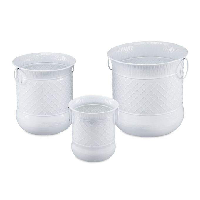 sæt med 3 antikke urtepotter