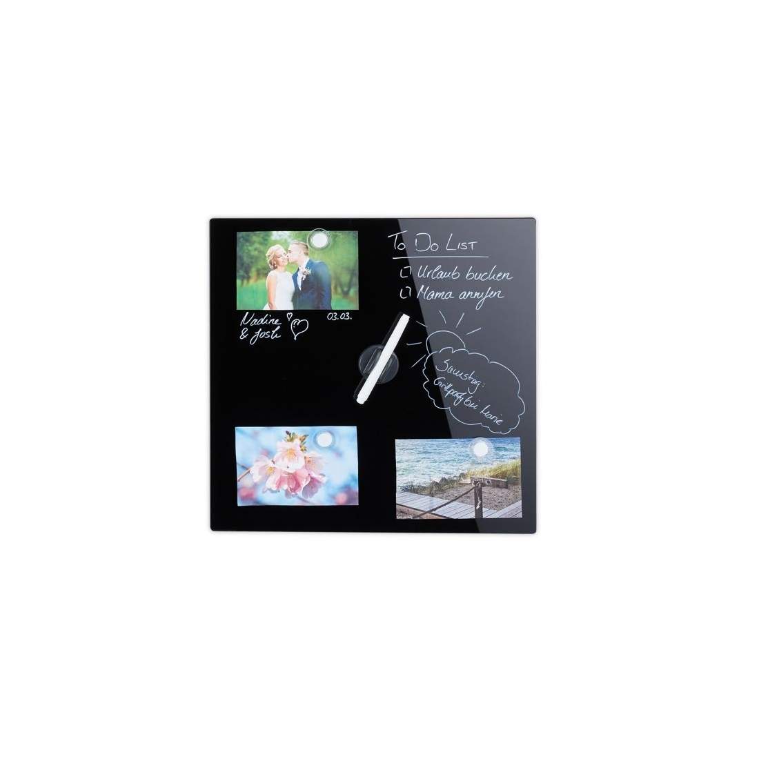 Magnettavla i svart glas | Elektronik - Tillbehör Mobil & Surfplatta - Mobiltillbehör - Mobilkablar - Tillbehör | Pryloteket