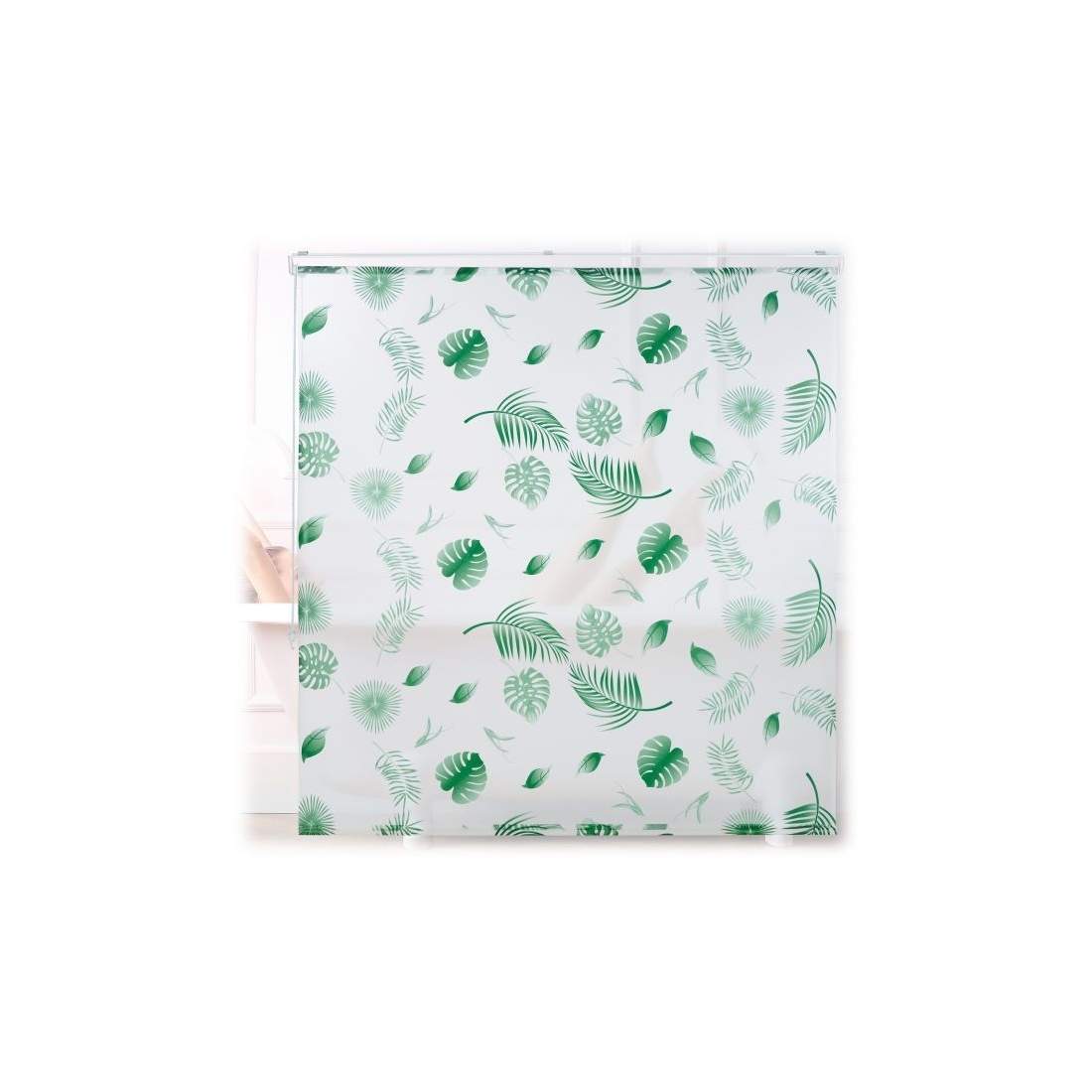 Rullgardin för dusch Bladen gröna | Hem & Hobby - Hem & Hushåll - Badrum - Duschdraperi | Pryloteket