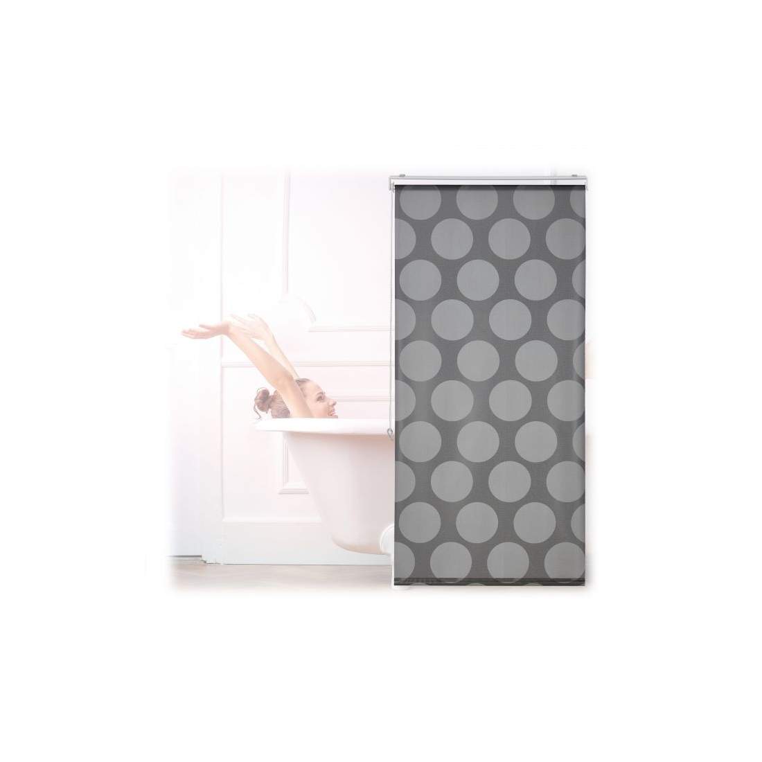 Duschdraperi grå prickar | Hem & Hobby - Hem & Hushåll - Badrum - Duschdraperi | Pryloteket