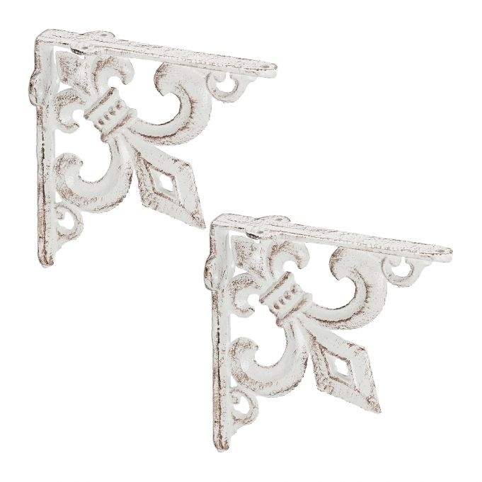 2x hyldebeslag med fransk lilje støbejern