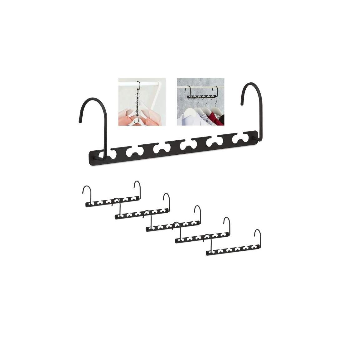 Platsbesparande hängare, 6 st, svart | Elektronik - Tillbehör Mobil & Surfplatta - Skärmskydd - LG | Pryloteket