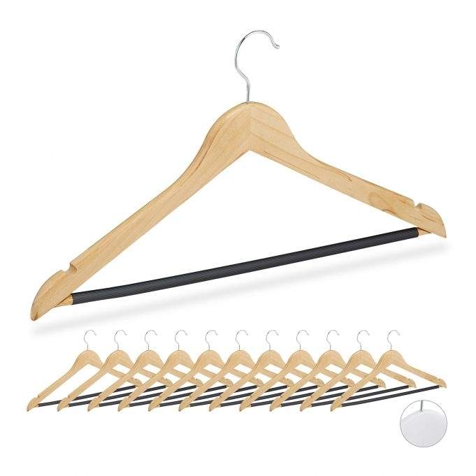 Trætøjsbøjler - sæt med 12 stk