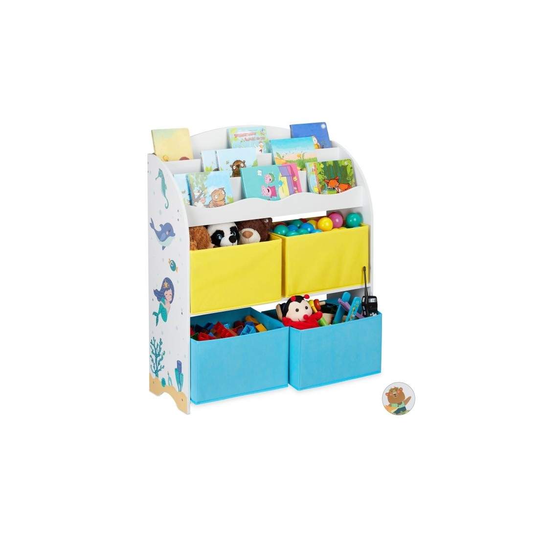 Barnhylla med 4 tyglådor | Leksaker & Spel - Leksaker | Pryloteket