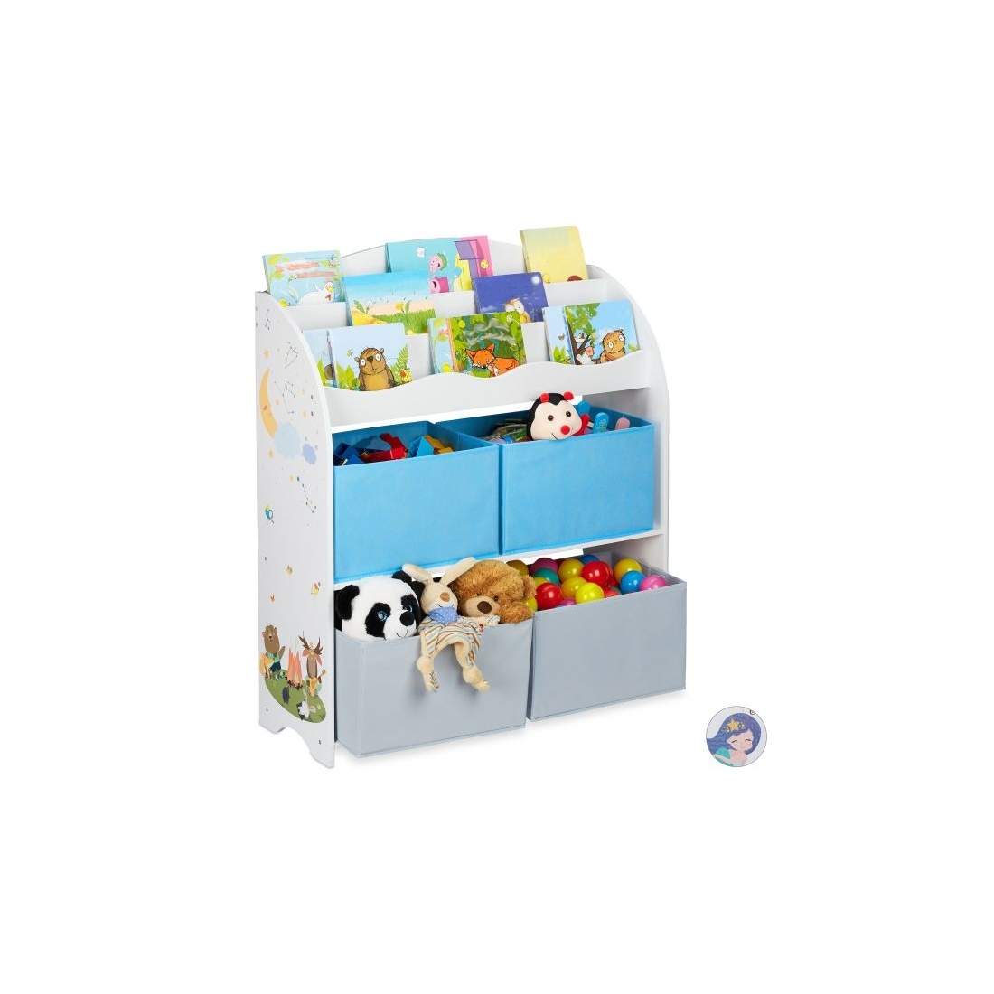 Barnhylla med 4 tyglådor | Leksaker & Spel - Leksaker | Pryloteket