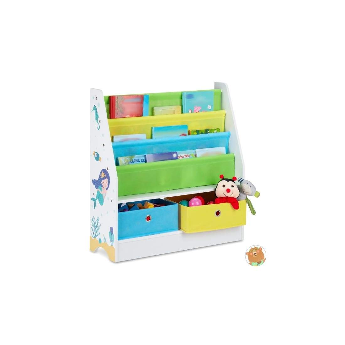 Barnhylla med 2 lådor & 3 hängfack | Leksaker & Spel - Leksaker | Pryloteket