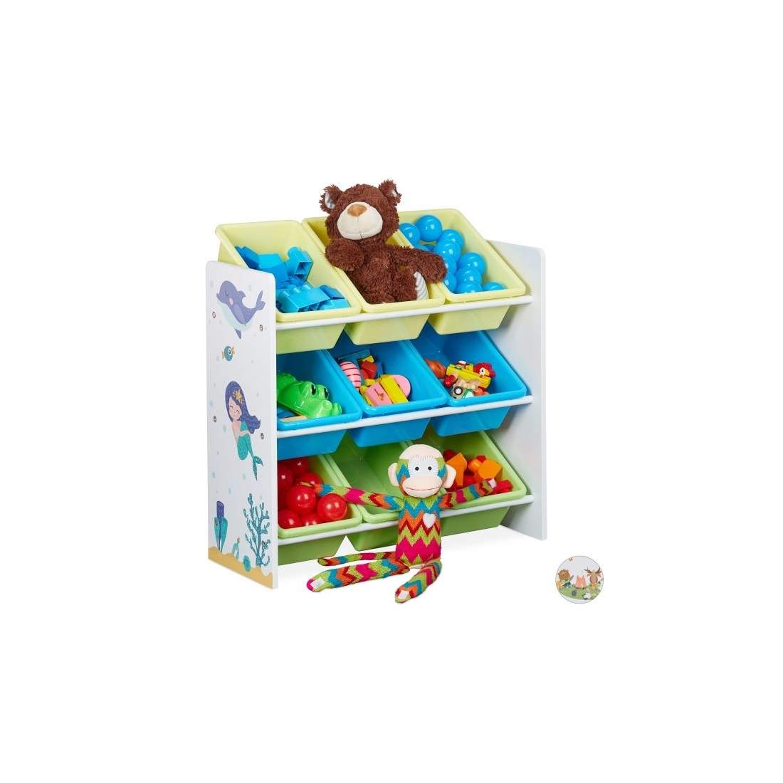 Barnhylla med 9 lådor och motiv | Leksaker & Spel - Leksaker | Pryloteket