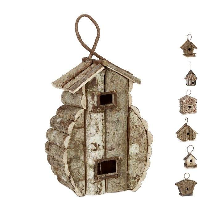 Dekorativt fuglehus i forskellige designs