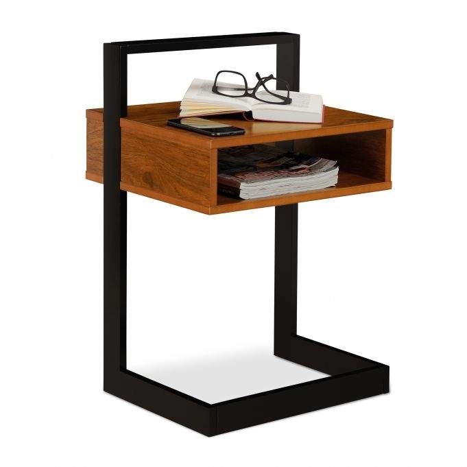 Sidebord valnøddelook med rum