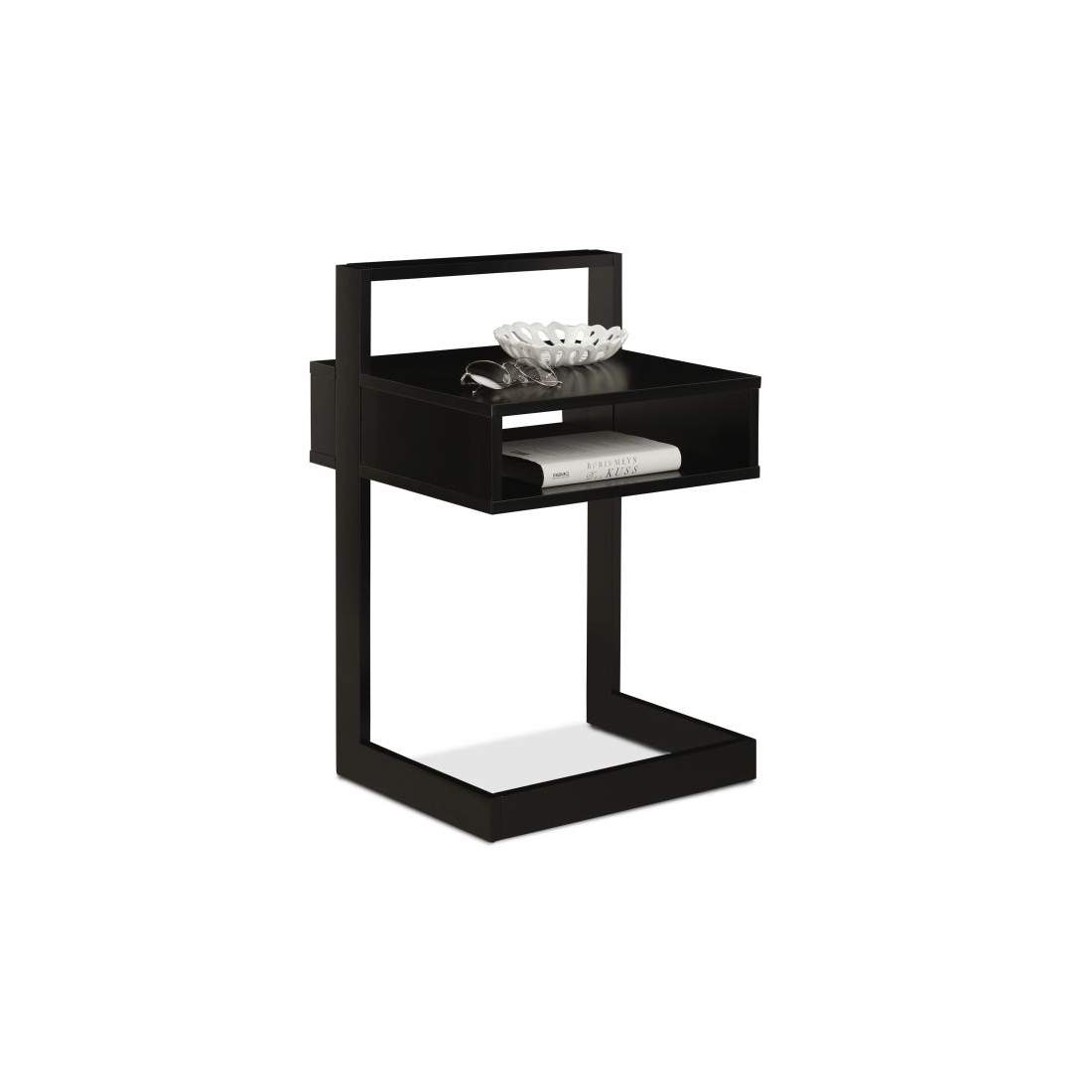 Sidobord med förvaringsfack svart | Hem & Hobby - Hem & Hushåll - Sovrum | Pryloteket