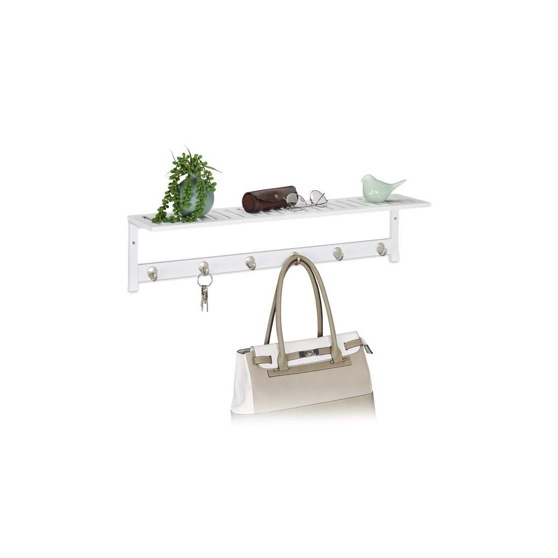 Vit klädhängare med hylla | Hem & Hobby - Hem & Hushåll - Textil - Handdukar | Pryloteket
