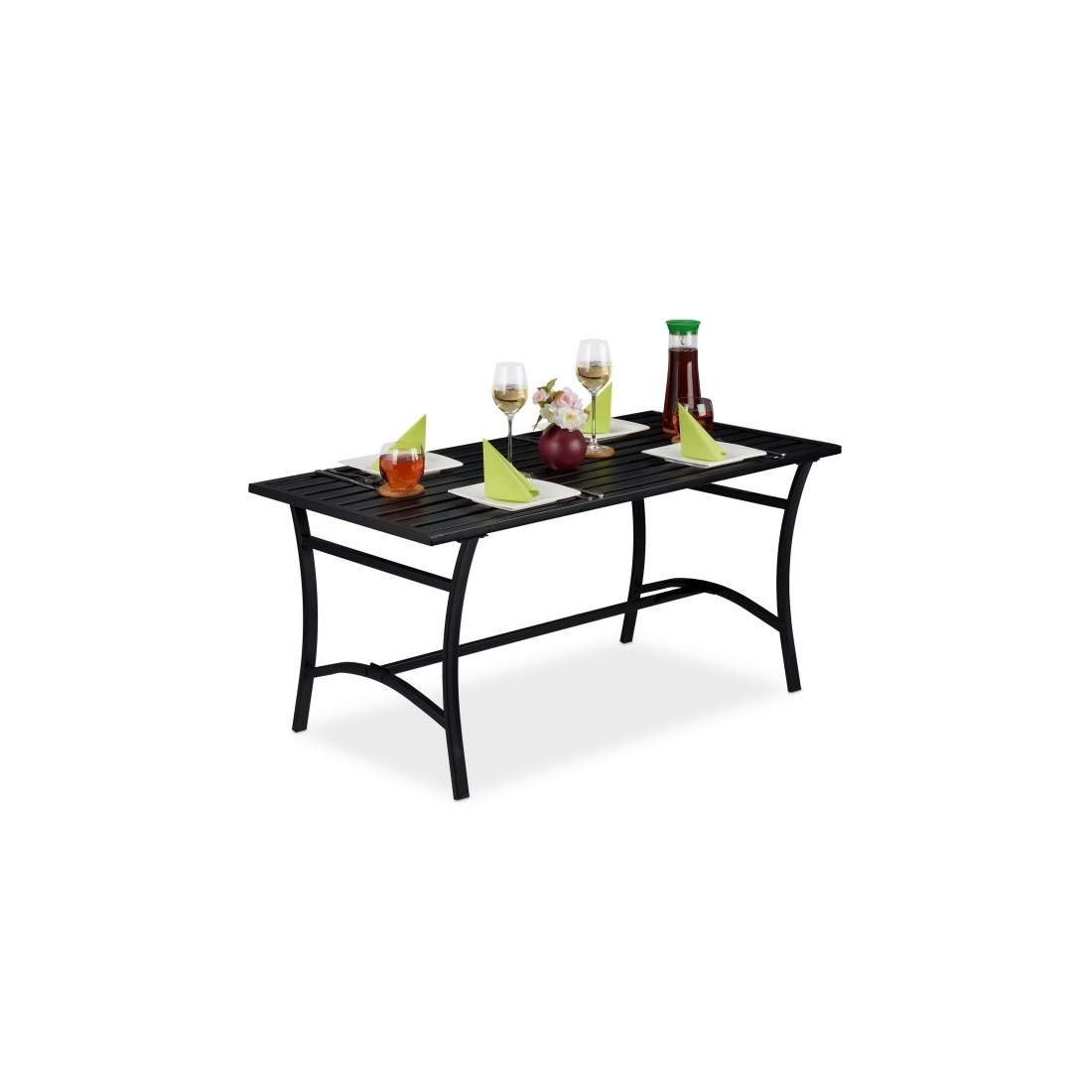Trädgårdsbord rektangulärt svart | Hem & Hobby - Hem & Hushåll - Trädgårdsartiklar - Trädgårdsbord | Pryloteket