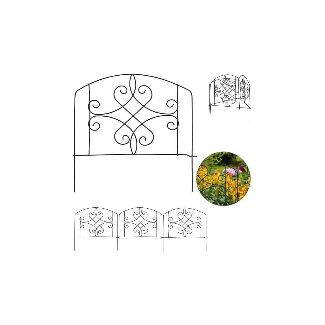 Rabattstaket 4 paneler svart | Hem & Hobby | Pryloteket