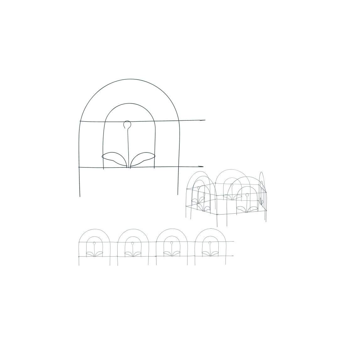 Rabattstaket 5 paneler grönt | Hem & Hobby | Pryloteket