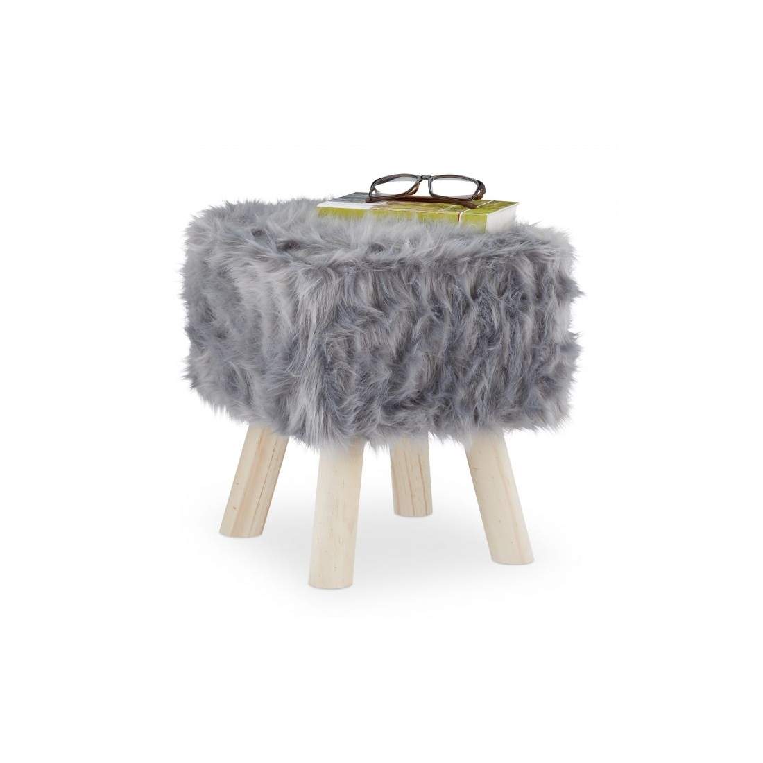 Pälspall Faux Fur Grå | Hem & Hobby - Hem & Hushåll - Sovrum | Pryloteket