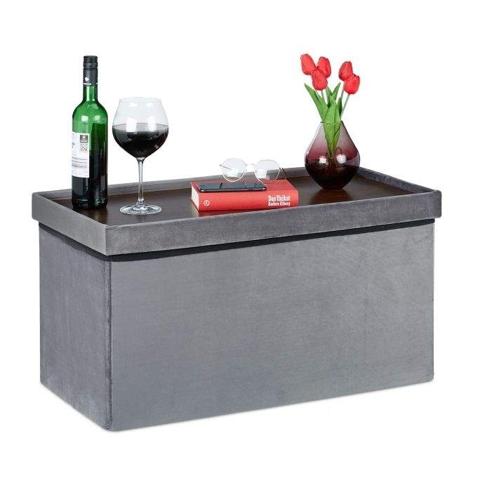 Bænk i fløjl med bakke