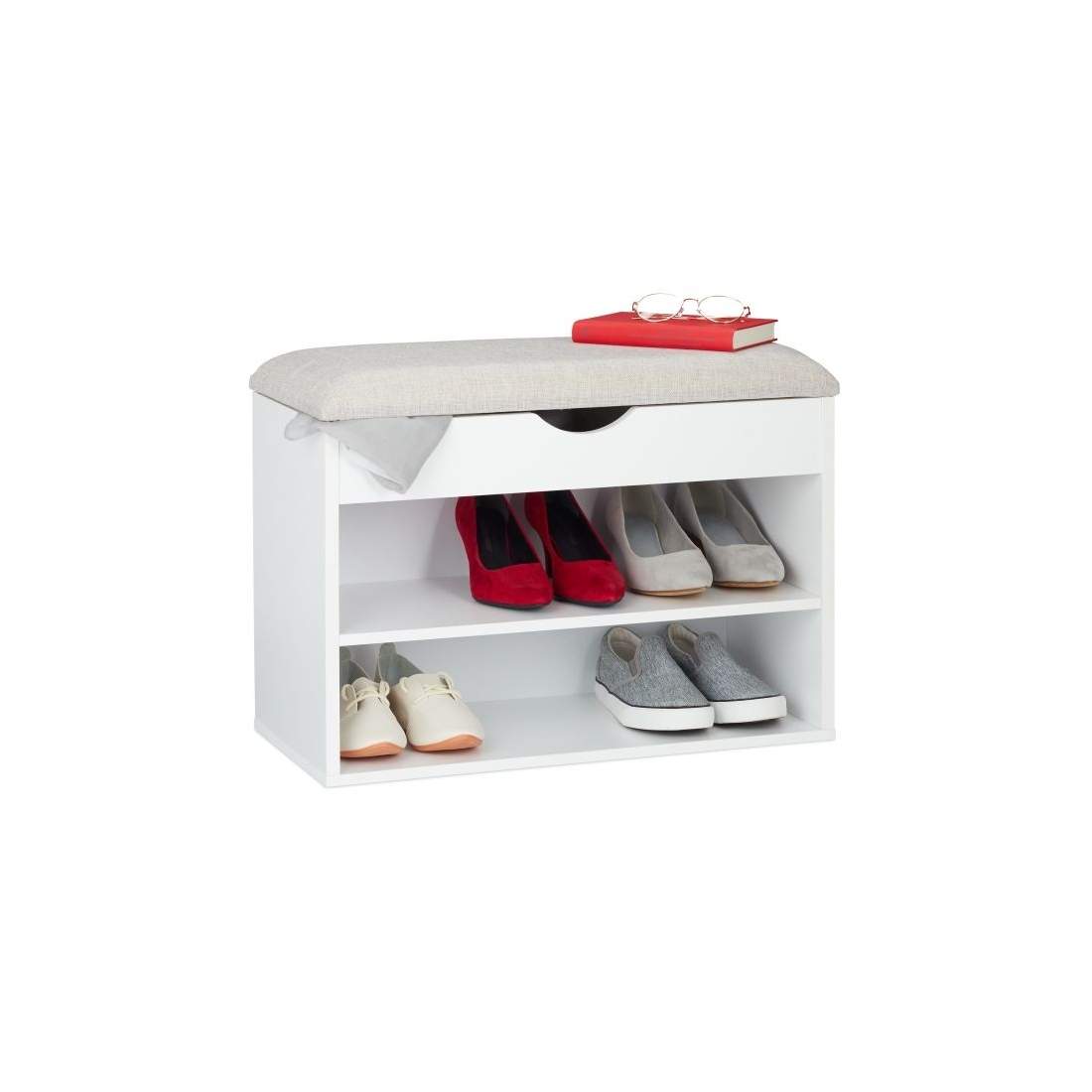 Vit klädd skobänk | Elektronik - Tillbehör Mobil & Surfplatta - Mobiltillbehör - Mobilkablar - Tillbehör | Pryloteket