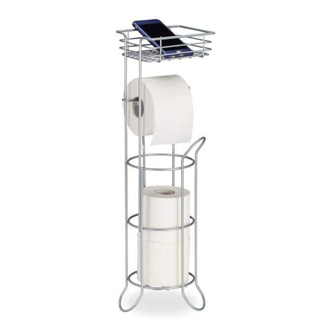 Sølv toiletpapirholder stående