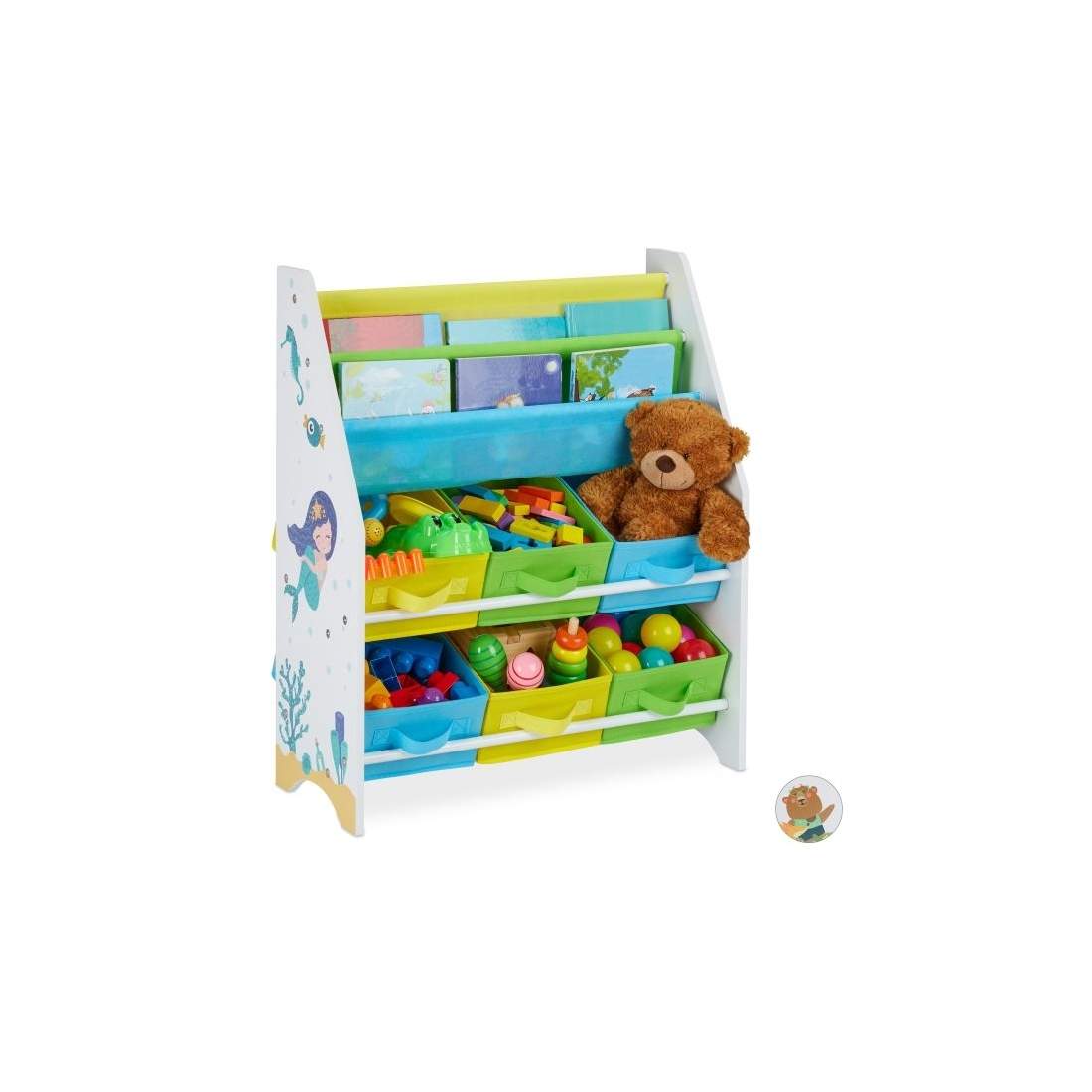 Barnhylla med 6 lådor & 2 hängande fack | Leksaker & Spel - Leksaker | Pryloteket