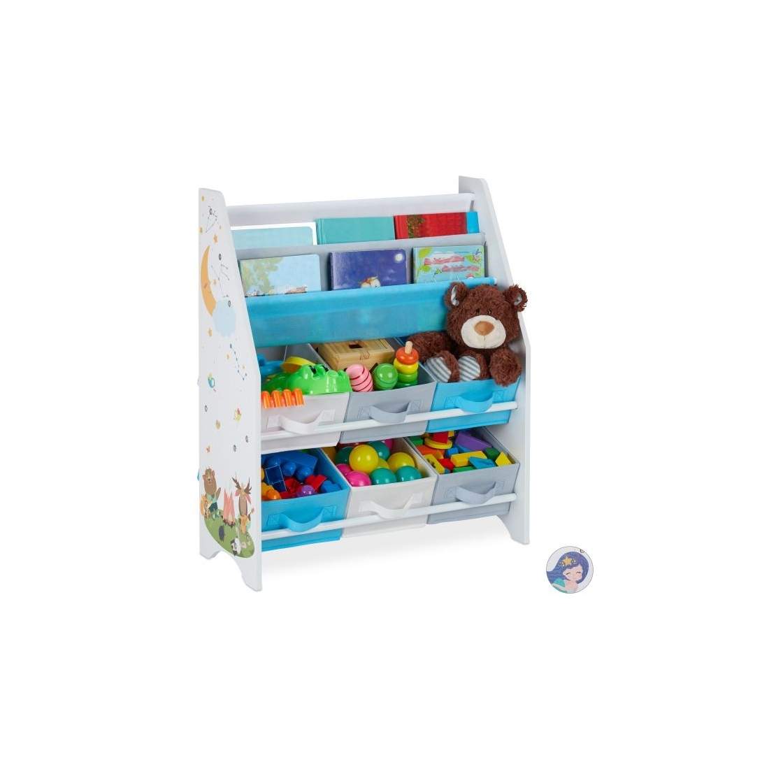 Barnhylla med 6 lådor & 2 hängande fack | Leksaker & Spel - Leksaker | Pryloteket