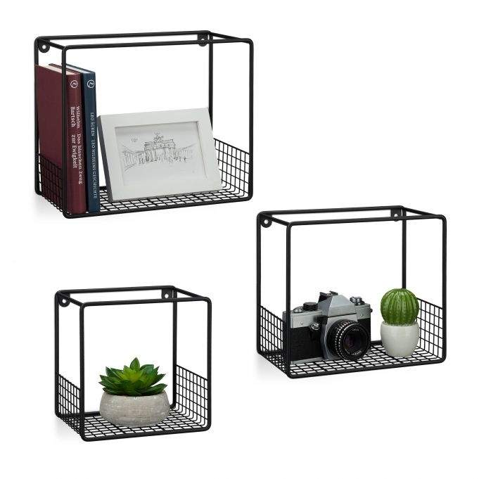 3 stk. Kubeformede hylder