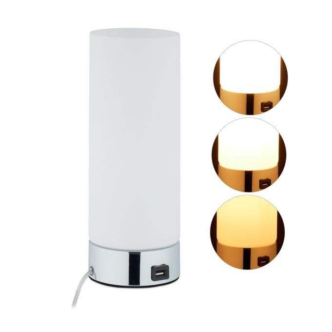 Dæmpbar bordlampe med USB